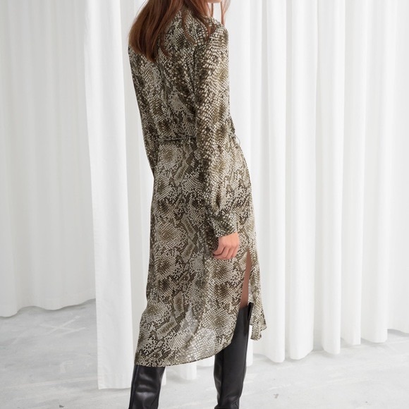 Other Stories MIDI Dress Snake Print - Picture 3 of 5
